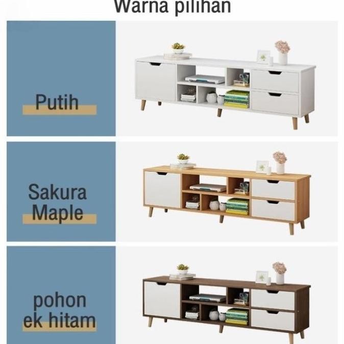 Lemari TV Kabinet TV Apartemen Kecil Kombinasi Meja Kopi Sederhana ern Kamar Tidur Kabinet Lantai No