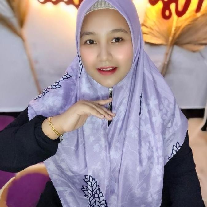 Murah Hijab Instan Ziper Segiempat Voal Motif Standart 110X110