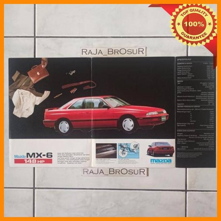 [RJB] POSTER BROSUR KATALOG LEAFLET MAZDA MX6 MAZDA MX 6 148HP 1989