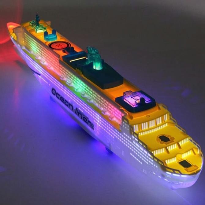 

Kapal Pesiar Titanic / Elektrik Model Navigasi+Suara+Baterai Aa*3