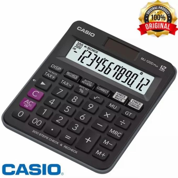 

TERLARIS - Kalkulator Meja CASIO MJ-120D Plus-BK Check & Correct Calculator
