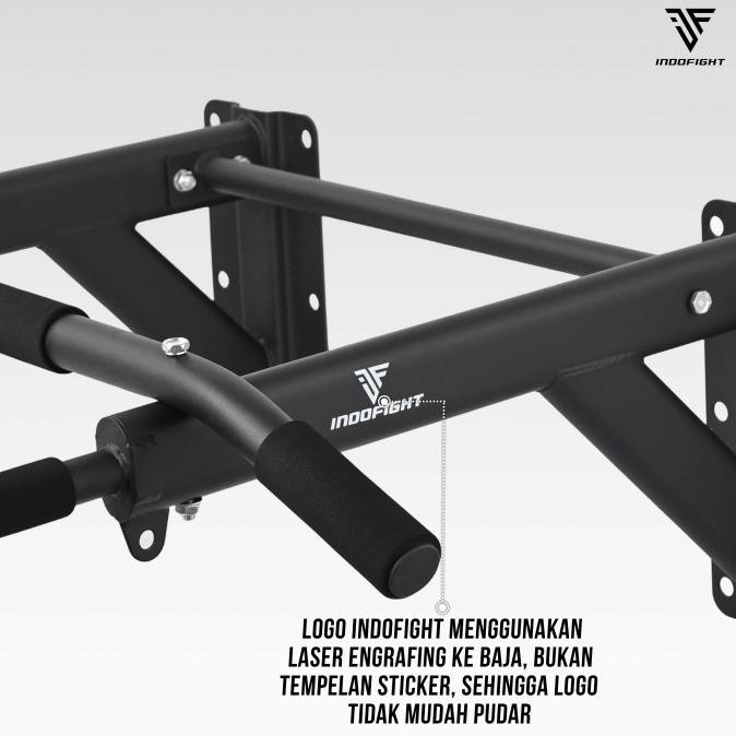 BEBAS ONGKIR - Pull Up Bar Dinding Indofight Chin Up Bar Tiang Gantungan Besi Alat Pull Up Di Rumah