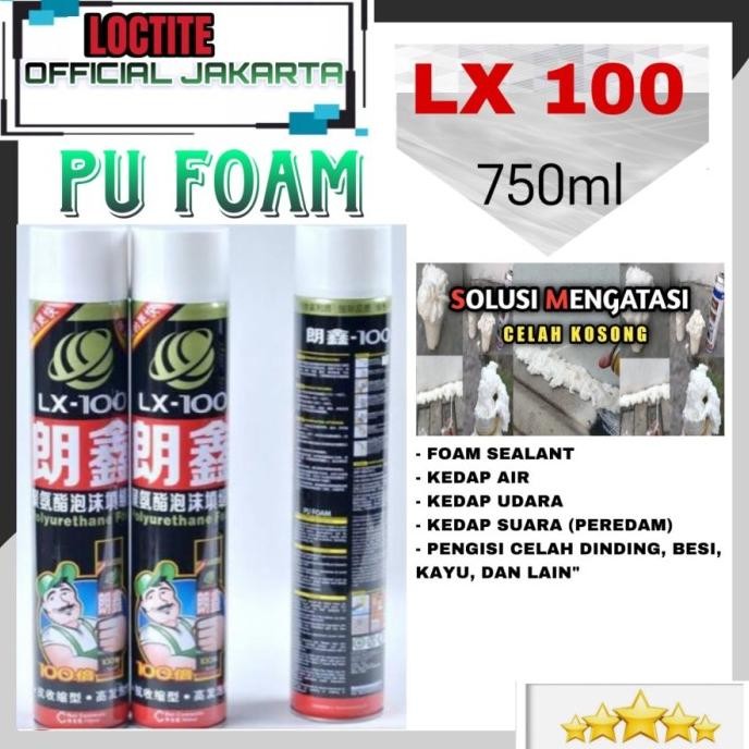 Promo PU FOAM Sealant Spray 750ml Polyurethane LX 100 PU Foam Spray 750 ml Busa Foam LX100 COD