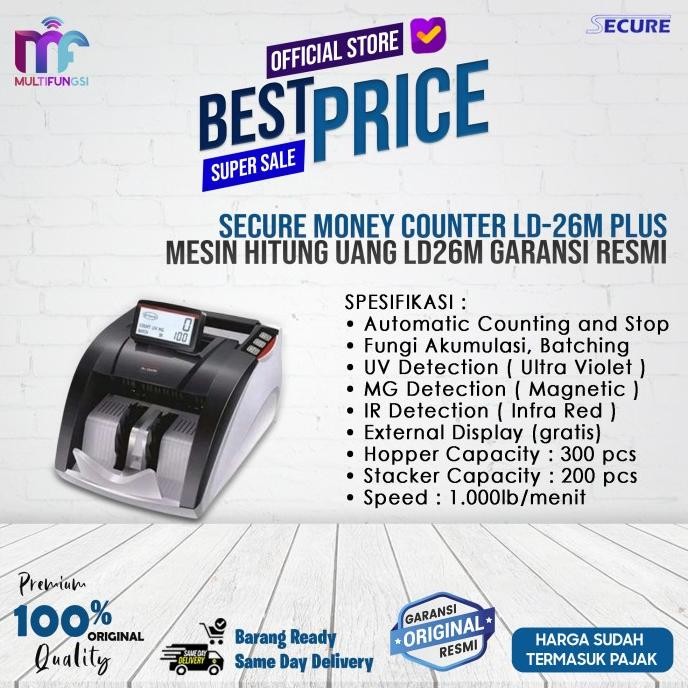 

Murah Secure Money Counter Ld-26M Plus/Mesin Hitung Uang Ld26M Garansi Resmi