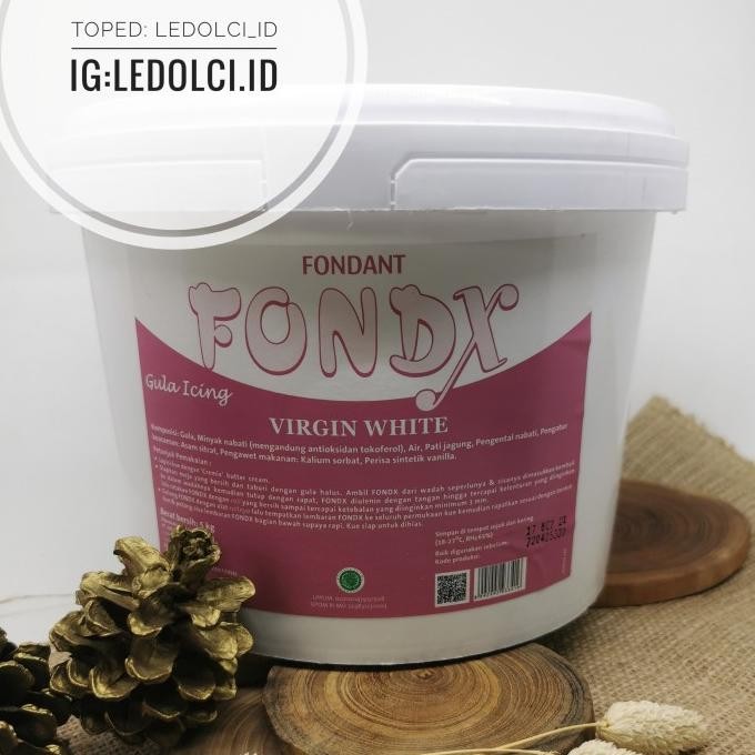 

TERMURAH!FONDX VANILLA VIRGIN WHITE FONDANT VANILLA REPACK 500 GR 1 KG murah