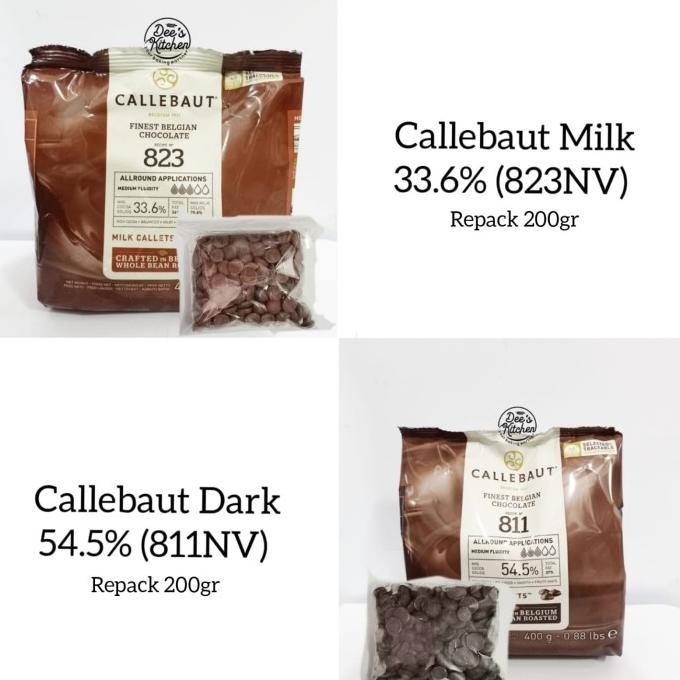 

Callebaut Dark & Milk Couverture coklat (Coklat leleh) 200gr - Repack murah