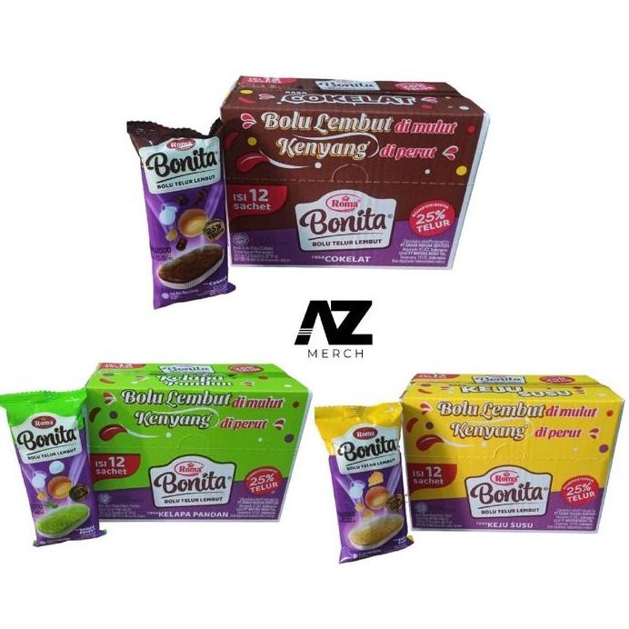 

Bonita Bolu Telur Lembut 1box isi 12 pcs murah