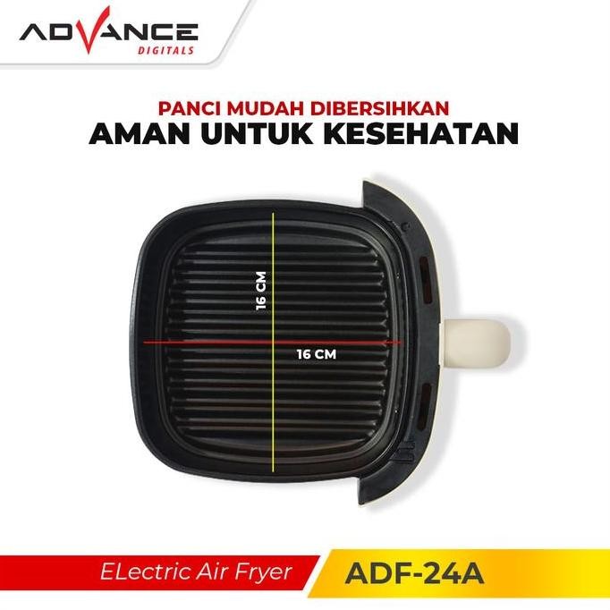 Sale Air Fryer Advance Low Watt 600 Watt Kapasitas 2.4L Mesin Penggoreng Tanpa Minyak Anti Lengket A