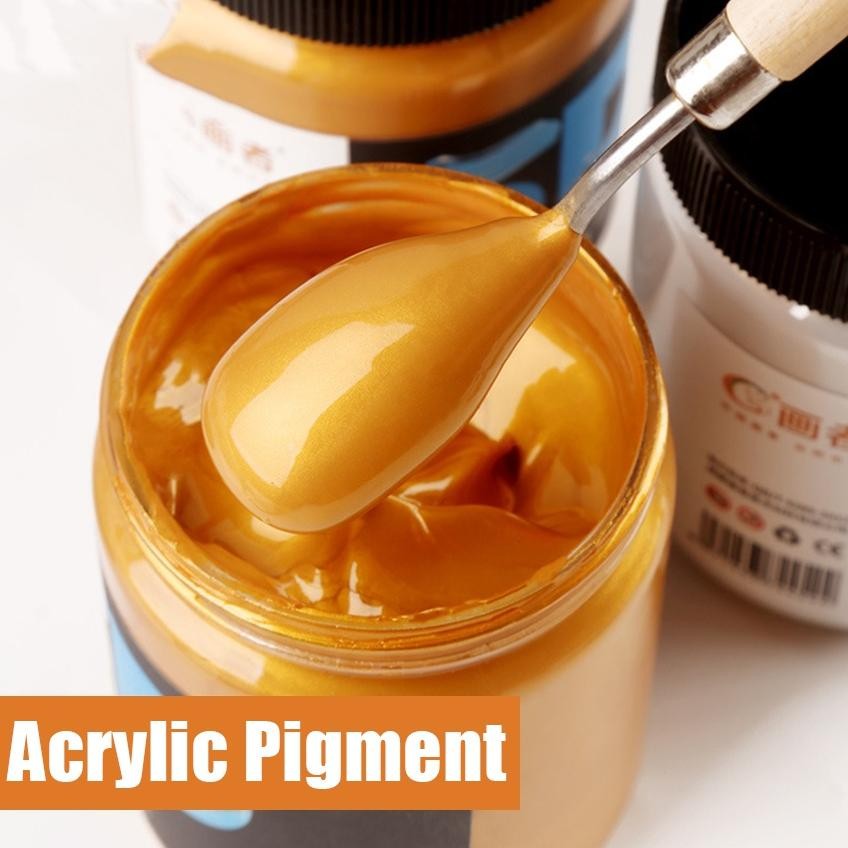 

Premium 100/300Ml Acrylic Paint Set Cat Akrilik Satuan / Cat Lukis Kanvas Dekorasi Plastik Waterproof High Quality