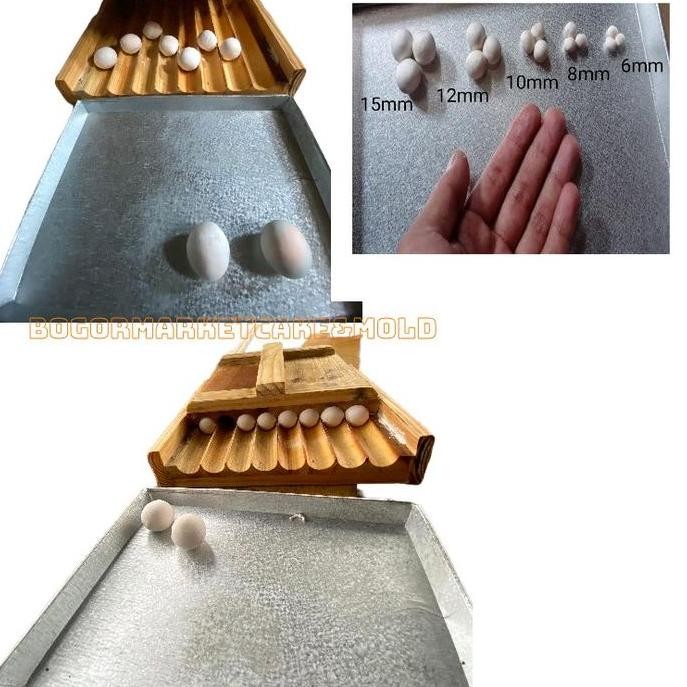 Grosir 1 Set Mesin Cetak Bakso Manual 25Mm / Alat Cetak Cilok Besar Pemotong Bulat Kayu Kitchenware