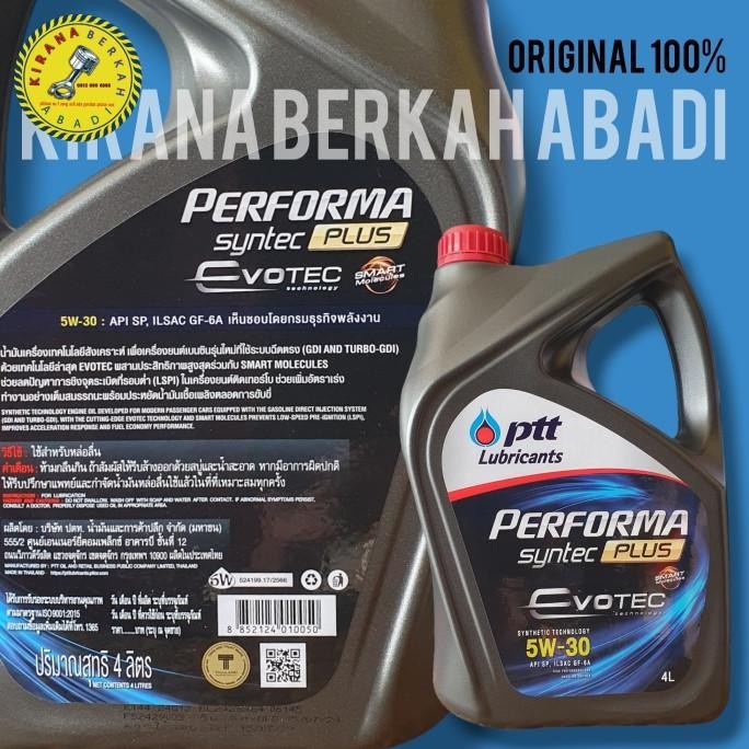 Murah Oli Ptt Evotec 5W30 Kemasan Galon 4 Liter