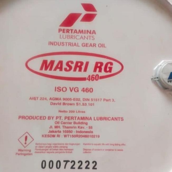Murah Oli Pertamina Masri Rg 460 Iso Vg 460 Isi 209 Liter