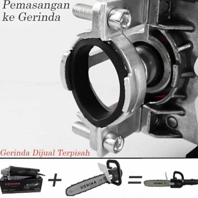 UCHIHA Gergaji mini gerinda tangan / Adaptor chainsaw konverter adapter gerinda / Chainsaw adapter m