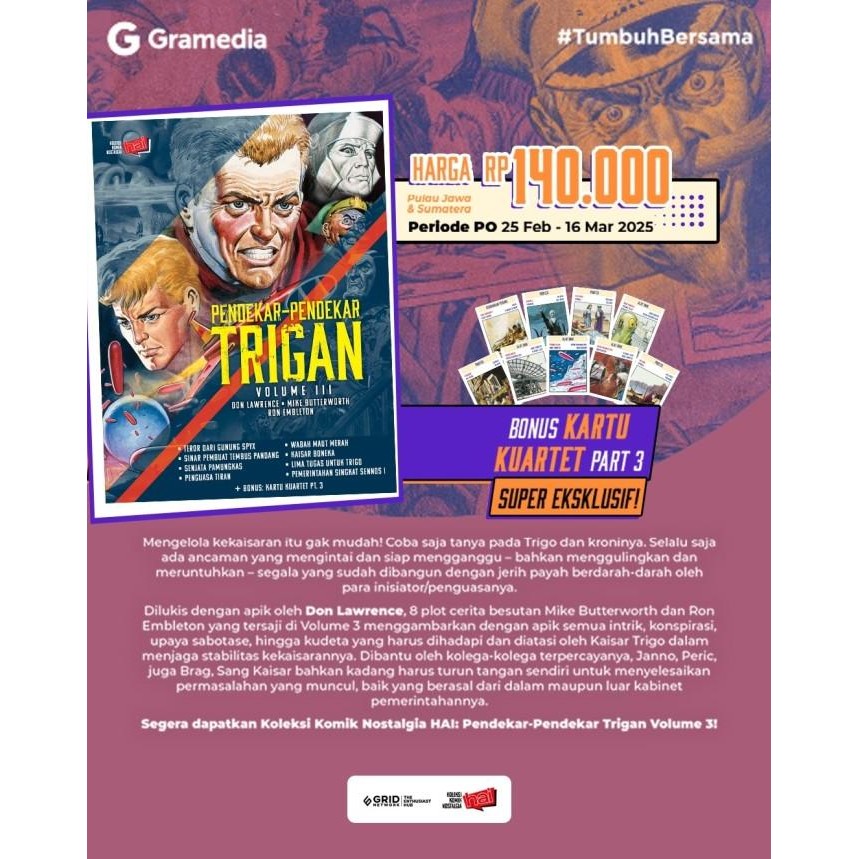 TERBARU EDISI KOLEKSI KOMIK PENDEKAR - PENDEKAR TRIGAN 3 BY HAI 