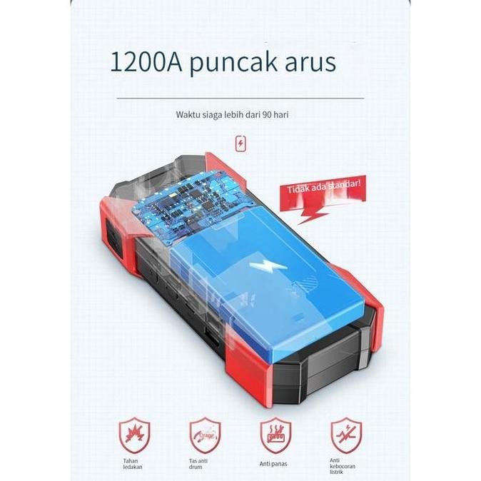 Promo Powerbank Jumper Aki Mobil Power Bank Jamper Led Mulai Darurat Portabel Starter Cadangan Daya 
