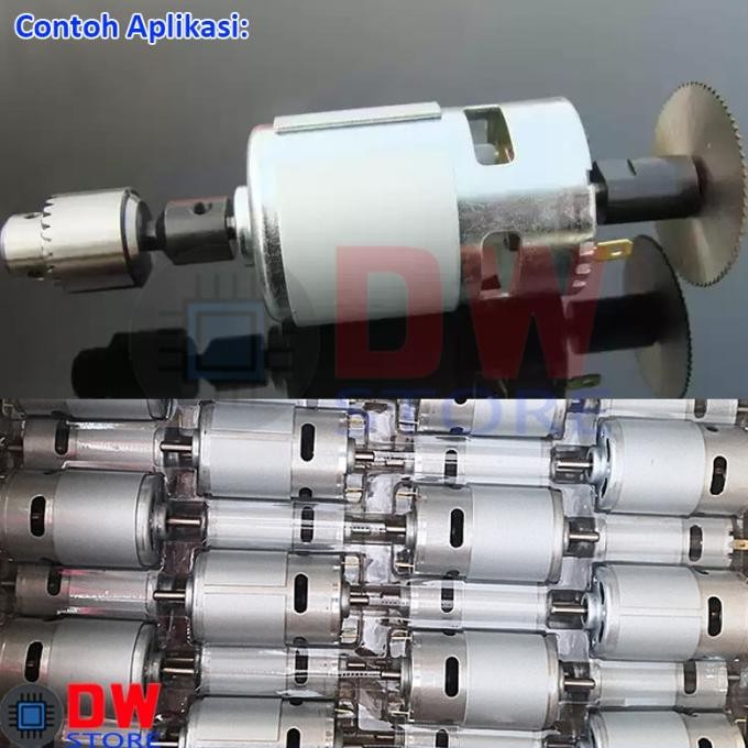 Dinamo Dc Motor Rs-775 775 Double Dual Shaft High Speed Torque 12V 24V New Stok