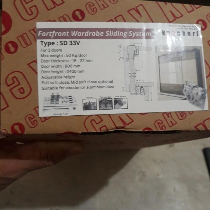 Sale Roda Dan Rel Sliding Knockers Sd 33V Rel  2.5 Meter