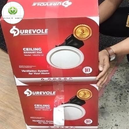 Eurofan Exhaust Fan Kipas Ventilasi 10 Inch Ceiling Fan 10" Durevole New Stok