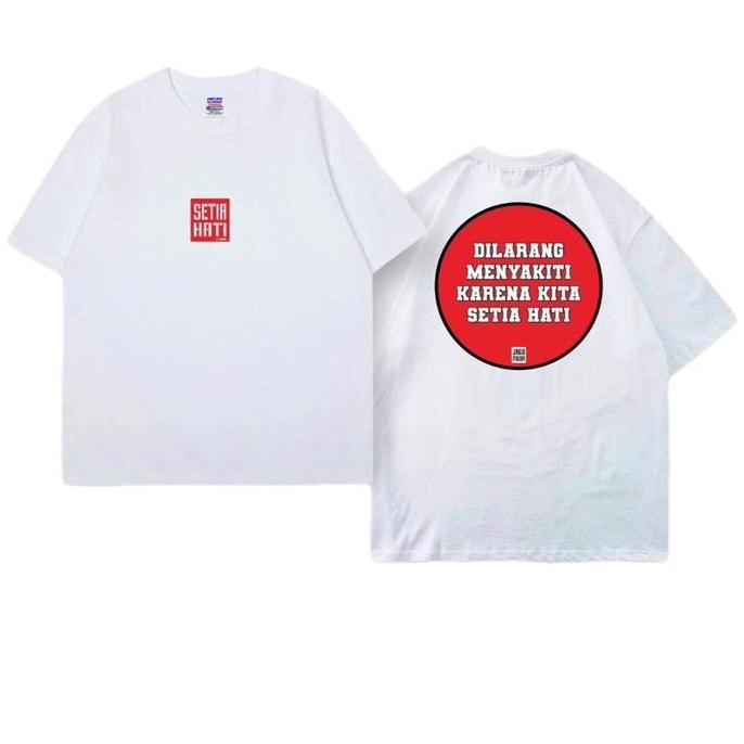KAOS SETIA HATI DISTRO SIMPLE PUTIH KAOS PSHT KAOS PSHW