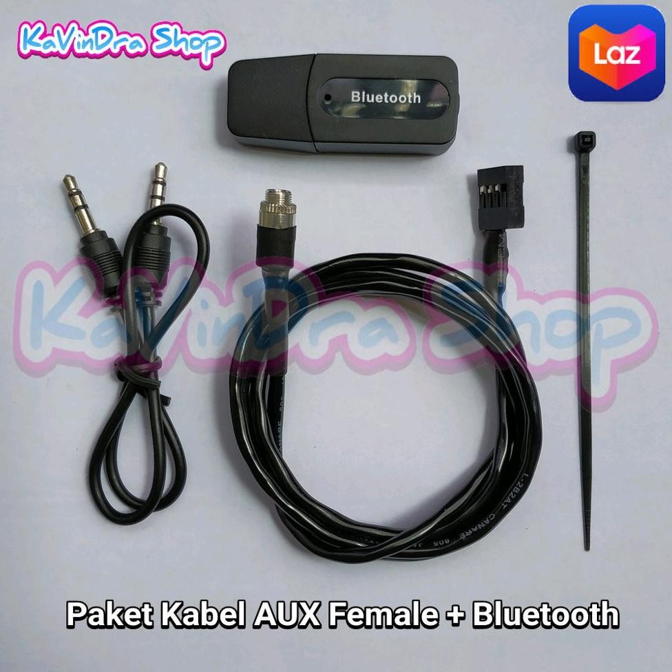 Paket Kabel AUX Female dan Bluetooth untuk aktifasi Aux In Head Unit Suzuki Ertiga, SX4, Grand Vitar