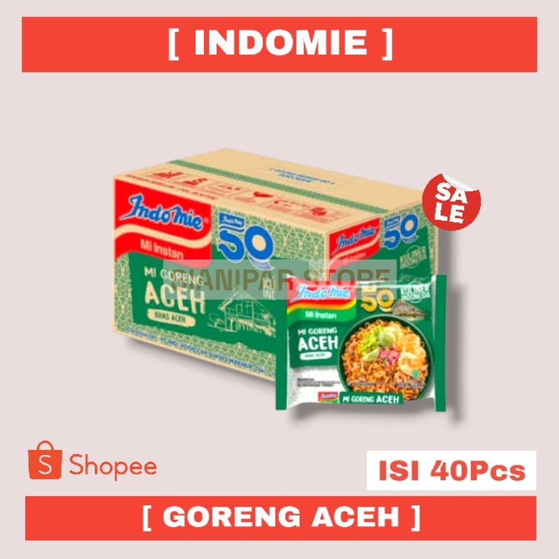 

INDOMIE Mie Goreng Instant Aceh 90gr - [ 1 Dus 40Pcs ]