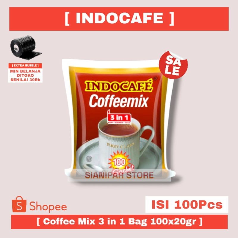 

INDOCAFE COFFEE MIX 3 IN 1 BAG 100X20g