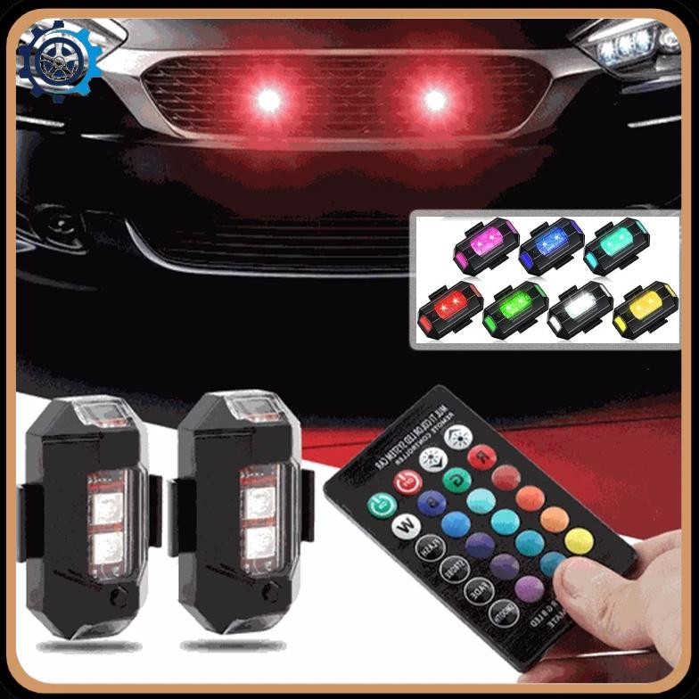 Lampu Strobo LED 7 Warna Universal Lampu LED Kedip Pesawat RGB Safety Sein Dip Motor Mobil