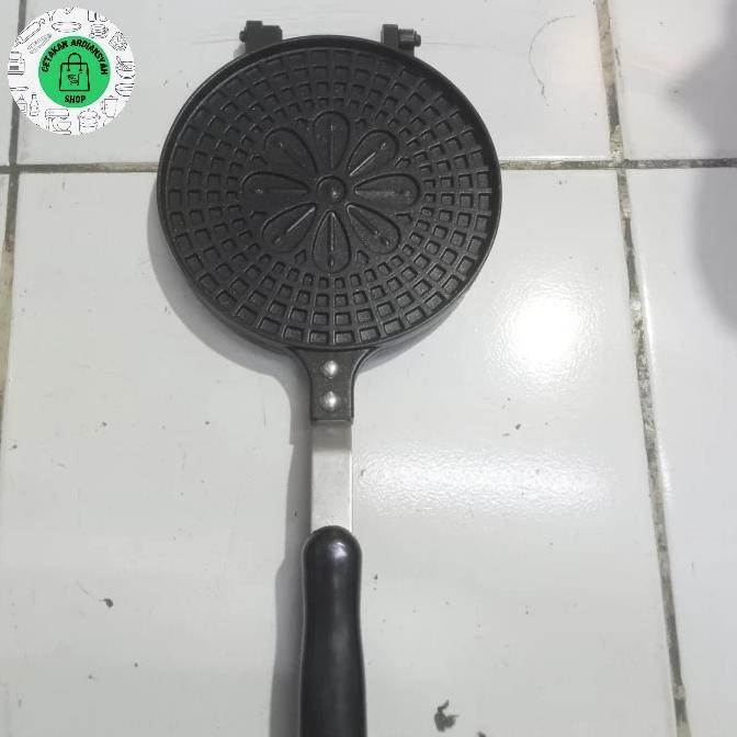 cetakan kue semprong premium teflon anti lengket cetakn egg roll bulat