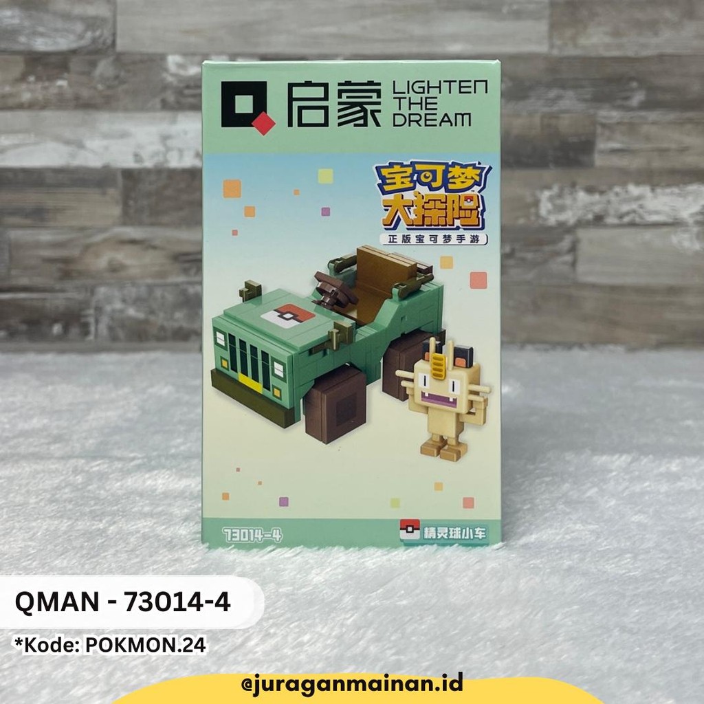 QMAN TOYS Pokemon Quest Arch Series - Bricks Blocks Bongkar susun brick block Mainan edukasi anak da