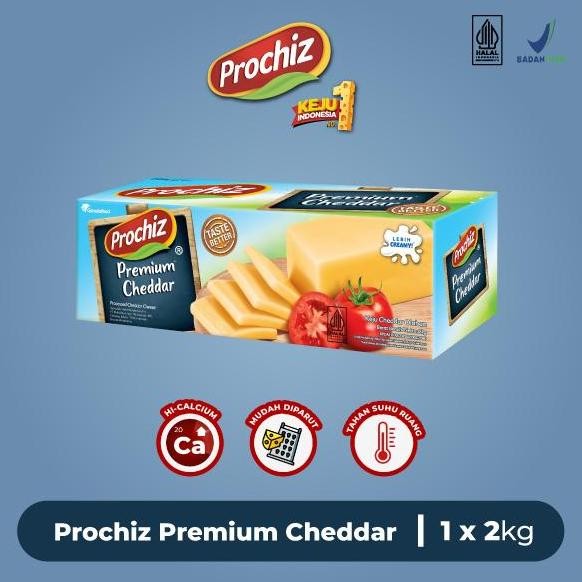 

Grosir Keju Prochiz Cheddar 2 Kg