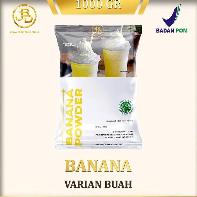 

Grosir Bubuk Minuman Premium Rasa Pisang Banana 1Kg || Jakarta Bubble Drink Powder || Pisang