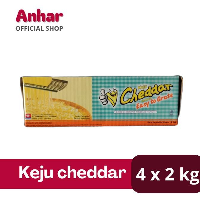 

Grosir Keju Cheddar Diamond 8 Kg (1 Kardus Isi 4 Pack)