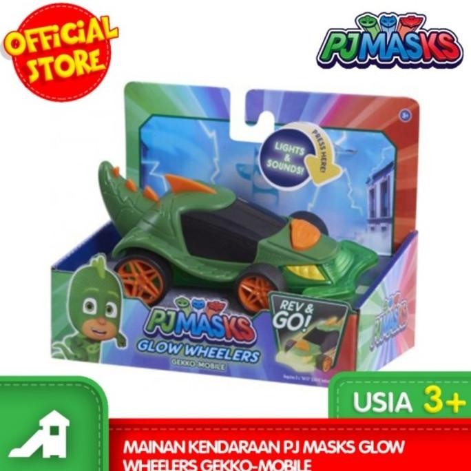 Mainan Kendaraan PJ Mask Glow Wheeler Cat boy Gekko Owleet