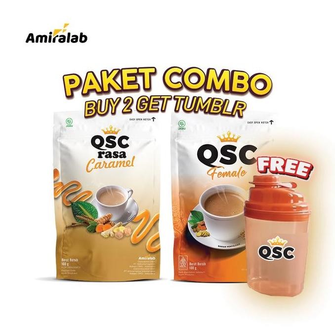 

Promo Paket Combo (Free Tumbler) Qsc Female X Qsc Rasa Caramel Lancarkan SiklusWanita Halal&Bpom