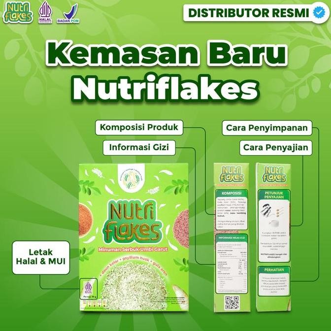 

Grosir Nutriflakes Original Sereal Umbi Garut Bantu Maag Asam Lambung Isi 280G/Box Bisa Cod