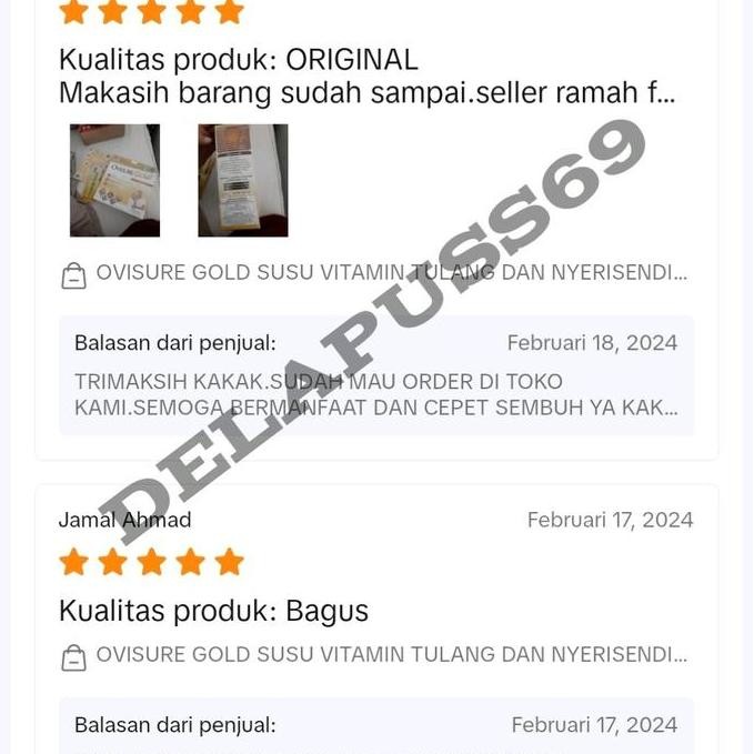 

Murah Ovisure Gold Susu Vitamin Tulang Dan Nyerisendi Otot
