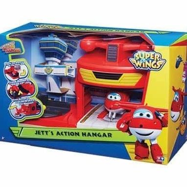 Super Wings Superwings Jett Action Hangar Mainan Anak