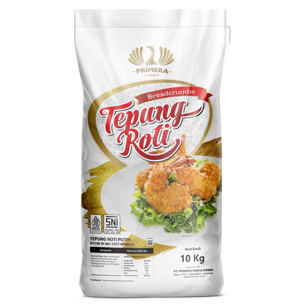 

Grosir Tepung Roti Primera Panko White 10Kg