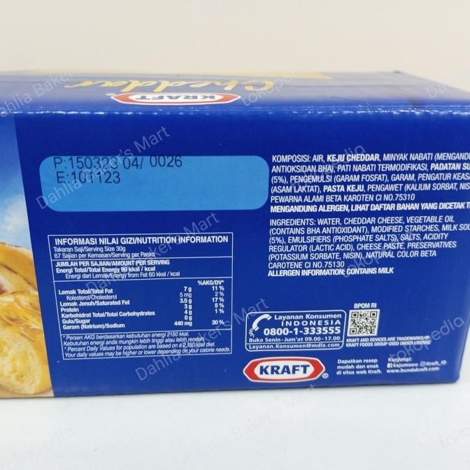 

Grosir Keju Kraft Cheddar Repack 1 Kg