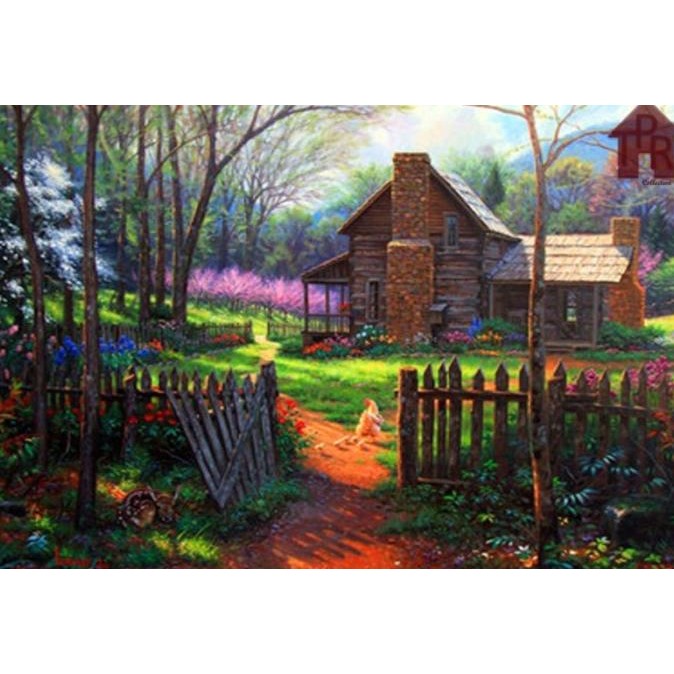 

DIY - Set Melukis / painting by number kit - VILLAGES 40x50cm. part-2