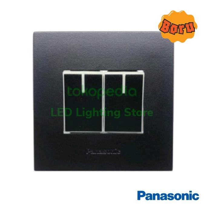BORU PANASONIC SAKLAR SERI 2GANG 2WAY HOTEL HITAM WESJ5932B
