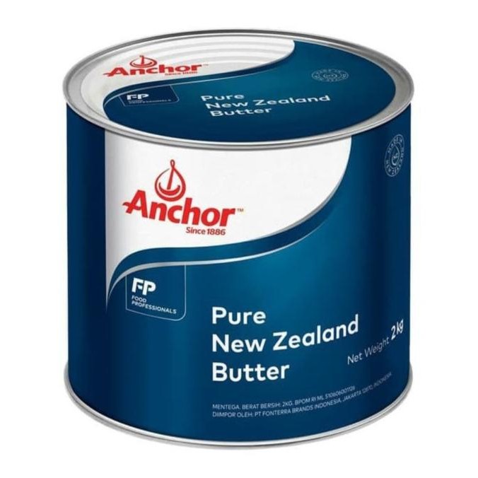 

Promo Anchor Tinned Butter 2Kg Salted Butter Mentega Kaleng New Zealand