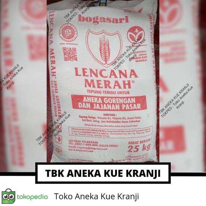 

Murah Lencana Merah Tepung Terigu 25 Kg Bogasari 1 Bal