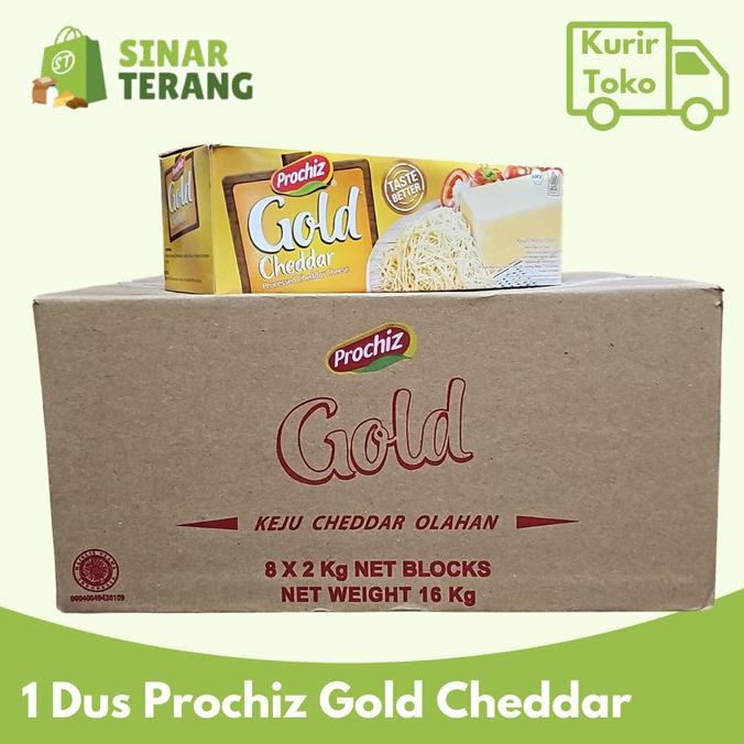 

Murah 1 Dus Keju Cheddar Prochiz Gold 2 Kg Isi 8 Slop