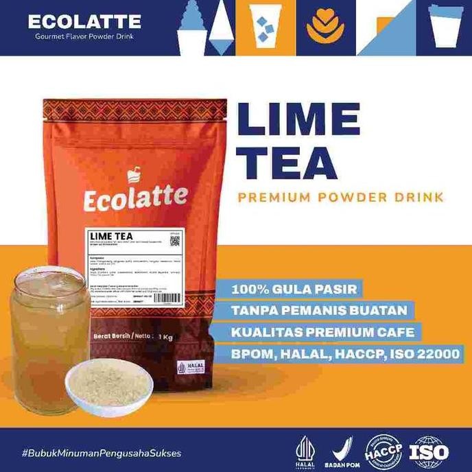 

Murah Ecolatte Lime Tea 1Kg Bubuk Serbuk Minuman Powder Drink Teh Lime Aneka Rasa Murah Instan Cocok Untuk Usaha Umkm Halal Bpom