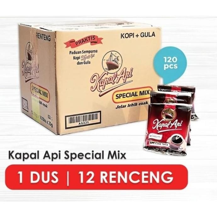 

Murah Kopi Kapal Api Special Mix 1 Dus 12 Renceng/120 Sachet Exp 1 Tahun