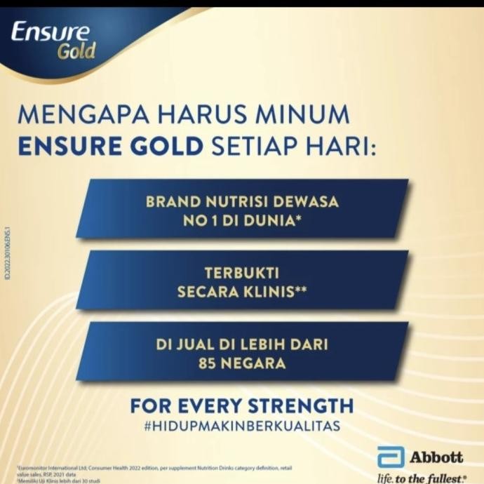 

Promo Ensure Gold Hmb Vanila Coklat 800 Gram Vanila/ 800 Gr