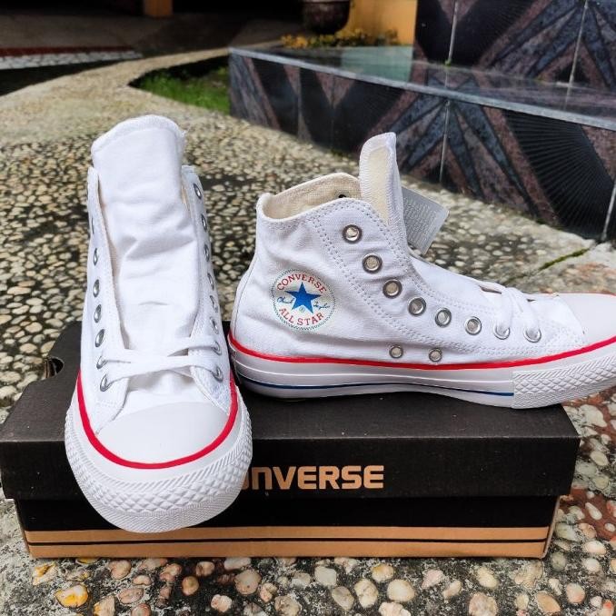 Sepatu Converse All Star Original High Basic White Putih Tinggi Ori