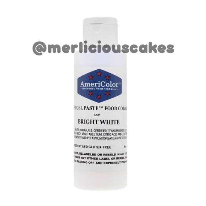 

Sale Americolor Bright White Soft Gel Paste 6 Oz / 170 Gram
