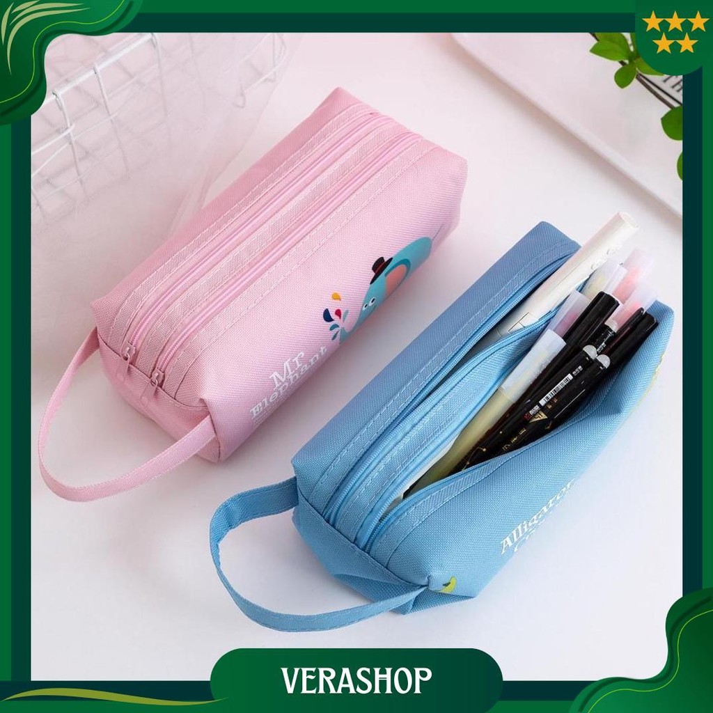 

Tempat Pensil/ Tempat Pensil Ritsleting Ganda/Dompet Pensil 2 Sleting Promo Puncak